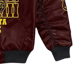 Chaqueta Universitaria Griega Iota Phi Theta 1963, Chaqueta Bomber Universitaria Bordada de Satén, Prenda Premium - Product Image 3