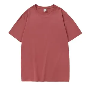 High Quality 100% Cotton Men's Slim Fit T-Shirt Custom Logo Print Summer Basic Premium <b>Blank</b> Plain T-Shirt with embroidery logo - Product Image 6