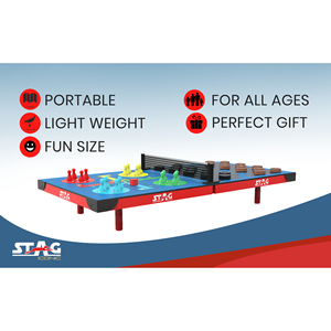 Table de ping-pong compacte et polyvalente Stag Iconic 4-en-1, surface en MDF de 25 mm, pliable pour une utilisation en intérieur, accessoires inclus - Product Image 4