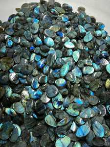 Labradorite Cabochon naturel Labradorite Gemstone Wholesale Lot Handmade Cabochon Oval Pear Mix Shapes Gemstones For jewelry. - Product Image 2
