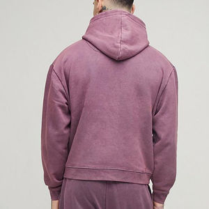 Top qualité 100% coton lavage à l'acide pull hommes sweats à capuche et sweat personnalisé sérigraphié Logo à capuche Streetwear à capuche - Product Image 5