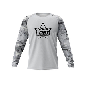 Camisas de pesca con impresión por sublimación UPF50 para hombres, camisas de secado rápido con protección Uv, polos de pesca de manga larga de rendimiento - Product Image 2