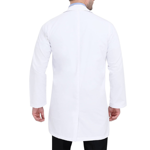 Scrubs Label Hospital Enfermera Ropa Doctor Uniforme Blanco Bata de laboratorio Alta calidad Mujeres Hombres Unisex - Product Image 4