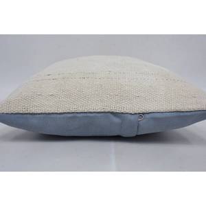 Almohada de lana con patrón Vintage Beige, cojín decorativo de 14x14 pulgadas, técnicas tejidas Kantha bordadas - Product Image 5