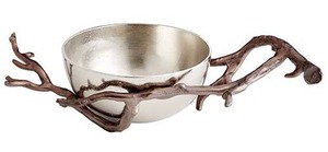 Cuencos para servir ensaladas de mezcla de Metal dorado clásico, comida de fruta para aperitivos de restaurante pulida para regalos de negocios - Product Image 4