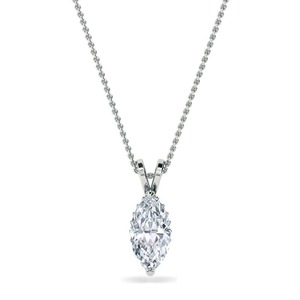 Regal Marquise Cut Diamond Halo <b>Pendant</b> 0.50 Ct Lab Grown Diamond In Platinum For Bridal Anniversary Gift - Product Image 1