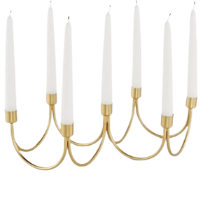 Bougeoir en or à la mode bougeoir de table en métal cadeau de noël exclusif maison salon fête événement décor - Product Image 4