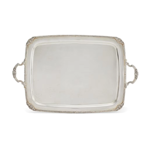 Plateau de service en acier inoxydable gaufré avec finition brillante antique unique Articles les plus vendus - Product Image 2