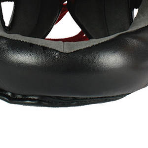 Casco protector de cabeza de cuero real con logotipo personalizado de alta calidad para entrenamiento de boxeo y lucha - Product Image 4