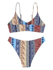 Vente en gros sur mesure Bikini triangle pour femmes Floral String Bikini Ensemble Maillot de bain deux pièces Maillots de bain - Product Image 4