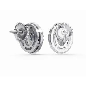 Boucles d'oreilles clous en or 9KT de qualité supérieure, halo ovale éternel, diamants de taille ronde et ovale, bijoux de laboratoire cultivés, fournisseur en gros B2B, exportateur - Product Image 3