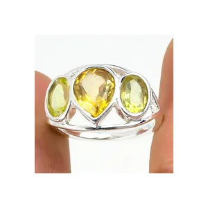 Lemon Topaz, Citrine Gemstone 925 Solid Sterling Silver Jewelry Ring For Sale At Best Price