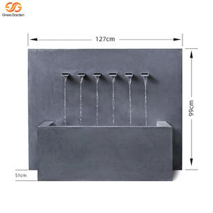 Fontaine d'eau rectangulaire extérieure en aluminium sur mesure à 6 jets, fonctionnement électrique, pour jardin, fourniture directe usine - Product Image 6