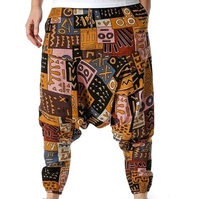 Pantalons de jogging pour hommes, design personnalisé OEM, travail en extérieur, poches, pantalon large, entrejambe tombant, uni