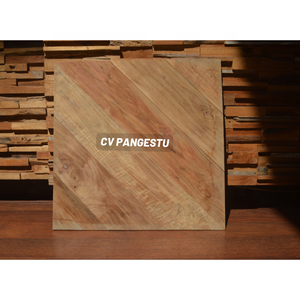 Paneles de Pared 3D Modernos de Madera No Tejida, Diseño Geométrico, Insonorizantes y Absorbentes de Sonido, Madera de Teca de Indonesia, para Entretenimiento en el Hogar y Villas - Product Image 1