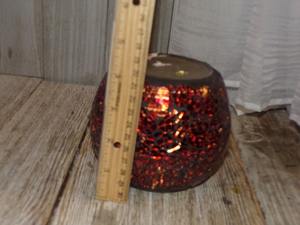 Bougie en verre argenté avec finition en mosaïque, idéale pour la décoration de table de fête, la décoration de dîner nocturne, porte-bougie chauffe-plat - Product Image 5