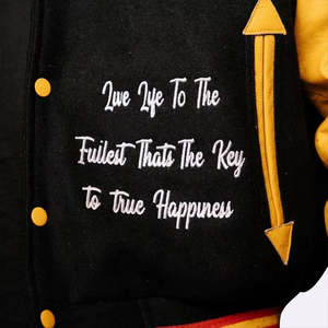 Premium quality personalized most popular design varsity jacket Custom made leather sleeve <b>wool</b> <b>fiber</b> letterman varsity jacket - Product Image 6