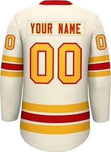 Maillot de hockey sur glace avec logo personnalisé imprimé par sublimation, nouveau design, maillot de hockey sur glace de haute qualité, vêtements d'équipe sportive OEM - Product Image 3