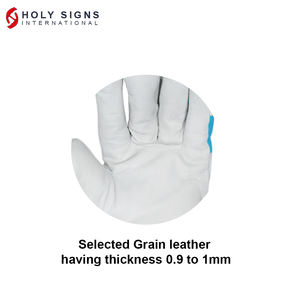 Gréeur canadien Gants de travail en cuir de vache grain EPI Sécurité Construction industrielle Protection anti-coupure et anti-écrasement - Product Image 6