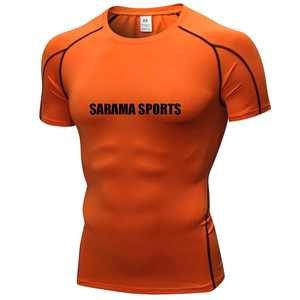 Ventes chaudes de t-shirts de rashguard MMA pour hommes, respirants, imprimés numériquement personnalisés, manches courtes, polyester, couleur personnalisée - Product Image 2