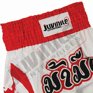Haute qualité Kick Boxing MMA adultes Shorts de lutte taille élastique 100% polyester respirant Muay Thai Shorts avec logo personnalisé - Product Image 6