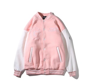 Veste universitaire imprimée en 3D, vente en gros de vestes coupe-vent avec logo personnalisé, fabricant de vestes Letterman pour femmes - Product Image 3