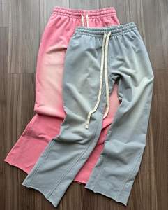 Joggers personnalisés pantalons en coton hommes broderie Jogging blanc surdimensionné français éponge bouffée impression piste hommes pantalons de survêtement Baggy - Product Image 1