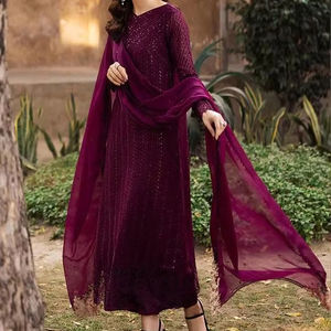 Salwar Kameez indien pakistanais pour femmes de qualité supérieure, 3 pièces, en mousseline de soie légère et confortable, pour les fêtes et les mariages, dernier design - Product Image 1