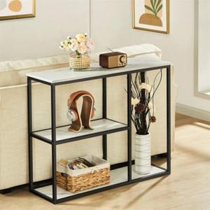 Table console élégante en métal doré avec plateau en verre, parfaite pour la décoration élégante du salon et les meubles d'entrée modernes et luxueux - Product Image 5