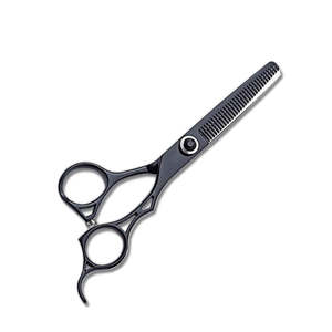 Ciseaux de coupe de cheveux professionnels et ensemble de ciseaux amincissants lame en acier inoxydable avec poignée en plastique pour une utilisation en salon de coiffure - Product Image 2