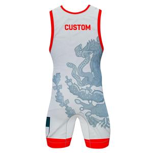 Singlet de lutte personnalisé pour hommes 2026, sublimation intégrale, singlet international du Mexique - Product Image 3