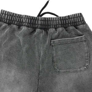 Pantalon de survêtement pour homme en coton éponge français avec taille moyenne ceinture élastique jogger décontracté personnalisé pantalon de survêtement délavé à l'acide - Product Image 2