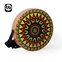 Walter Colorful Small Cajon Hand Drum Travel Percussion Instrument Snare Resonance Mahogany Head First-ever Wearable Drum