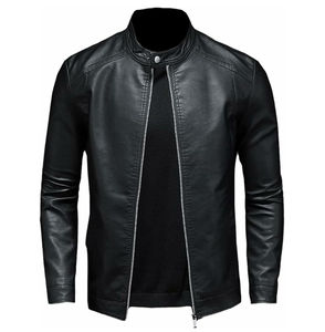 Chaqueta de cuero genuino para caballeros teñida Lisa Chaqueta cálida de moda de alta calidad para hombres Precio al por mayor Precio barato OEM Transpirable - Product Image 4
