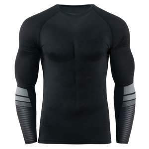 Chemises de compression Rash Guard personnalisées pour hommes, à séchage rapide, manches longues, vêtements de sport pour adultes, MMA - Product Image 5