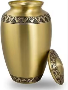 Urne funéraire élégante et artisanale de grande taille pour adultes, vase décoratif pour le sol, pour les funérailles - Product Image 3