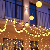 Guirlande lumineuse LED G50 étanche IP68, 5m, 10 LED, DC24V, 1W, pour extérieur, fête, mariage, jardin, patio, décorative