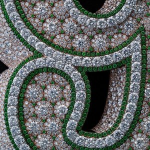 Tùy chỉnh số Mặt dây chuyền | đầy đủ đá ra 925 Sterling Bạc | vvs moissanite kim cương | Màu Xanh lá cây giọng đá | hip hop đồ trang sức - Product Image 5