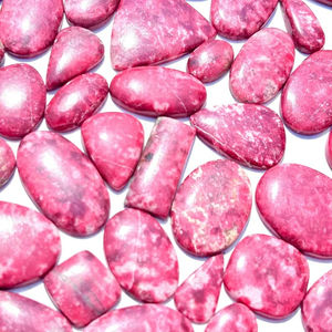 พลอยอัญมณีสีชมพู thulite Cabochon อัญมณีหลวมที่มีคุณภาพสูงงานแฮนด์เมดสีชมพู - Product Image 3