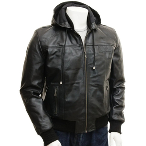 Veste professionnelle faite à la main de qualité supérieure pour hommes Vestes en cuir de mode en couleur noire Veste en cuir de saison respirante - Product Image 5
