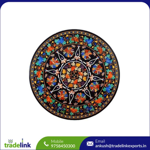 Mesa de centro de mármol elegante lujosa moderna hecha a mano, soporte de madera con tachuelas de piedras preciosas reales, vidrio de fácil montaje para muebles del hogar - Product Image 6