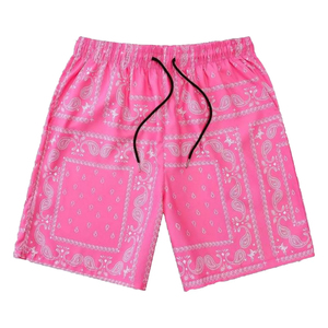 Short Homme Grande Taille de Haute Qualité Respirant High Street Style Sublimation Bandana Imprimé Solide Motif 100% Polyester Mid - Product Image 1