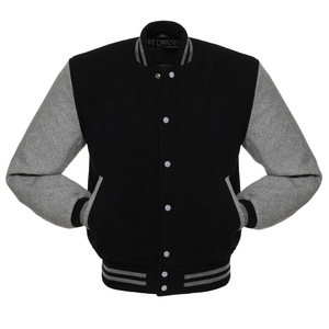 Veste universitaire unisexe en laine, sur mesure, avec logo frontal, imperméable et coupe-vent, pour l'hiver, vente en gros - Product Image 2