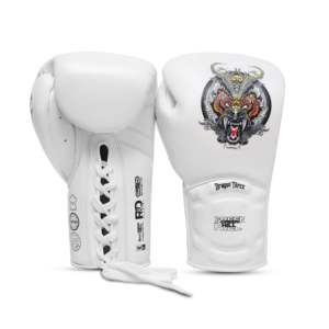 Gants de boxe MMA Dragon Force 12 oz avec lacets personnalisés, équipement d'entraînement imprimé pour le kickboxing, avec logo personnalisé - Product Image 5