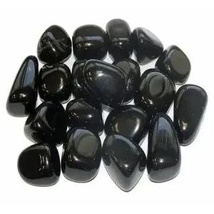 Premium Quality Natural Black Obsidian Tumbled Stone <b>Polished</b> Gemstone <b>Pebbles</b> Smooth Stone For Home Decor Wholesale Gift - Product Image 1