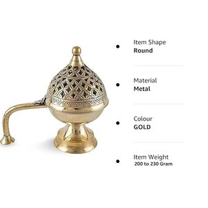 Quemador de incienso de latón de primera calidad de fabricante confiable para decoración del hogar y curación espiritual que crea agradable durante la meditación - Product Image 4