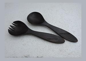 ชุดเซ็ตสลัดไม้และเรซินธรรมชาติเป็นมิตรกับสิ่งแวดล้อมเครื่องครัวไม้สำหรับงานแต่งงานกิจกรรมในโรงแรมร้านอาหาร - Product Image 3