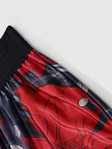 กางเกงขาสั้นมวยไทยสำหรับผู้ชายกางเกงขาสั้นไทยพิมพ์ลายผ้าซาตินออกแบบได้ตามต้องการ - Product Image 5