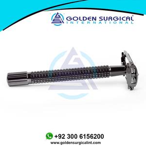 Classic Safety Razor Double Edge Safety Razor Black Color Long Handle <b>Butterfly</b> Open Low MOQ - Product Image 5