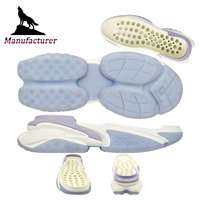Vente en gros de semelles de chaussures de course pour hommes Wolf Brand Semelles extérieures en PU + TPU Semelles de chaussures décontractées à semelle épaisse haut de gamme
